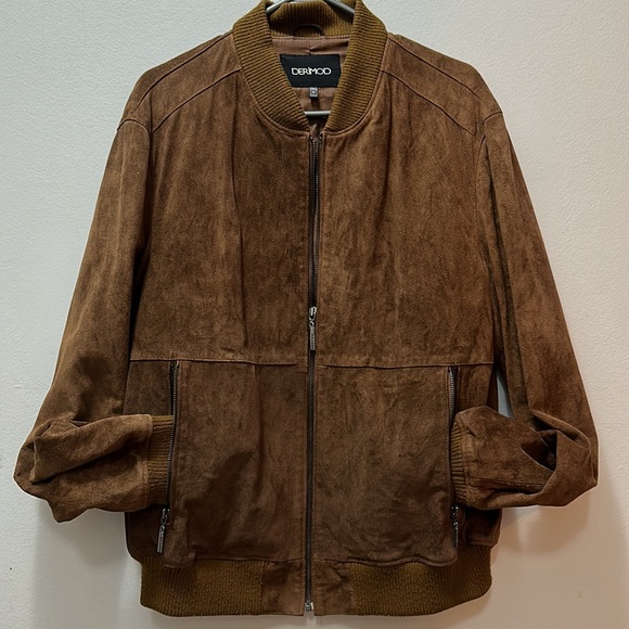 Derimod 100 % Suede Leather Jacket -M - Picture 6 of 7